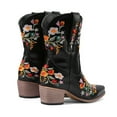 thumbnail image 6 of Mepaouo Cowboy Boots for Women Ankle Cowgirl Booties Embroidered Pointed Toe Western Mid Calf Boots, 6 of 8