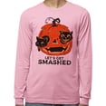 thumbnail image 2 of Pumpkin Cats Lets Get Smashed Long Sleeve Shirt Unisex Small Pink, 2 of 5