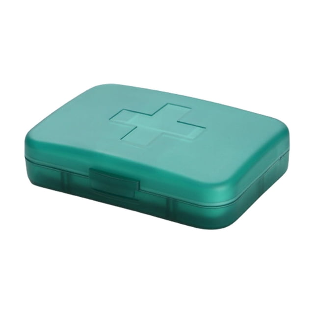 Ohufall 6 Grid Moisture Proof Pill Organizer Portable Weekly Case With Removable Containers