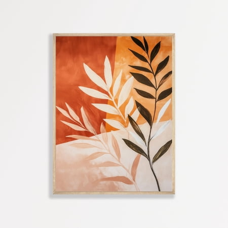 Neutral Botanical Wall Art Minimalist Mid Century Home Decor