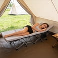 thumbnail image 3 of SLSY Oversized XXL Camping Cot with 2" Memory Foam Mattress, Upgraded Padded Folding Cot Bed with Carry Bag, Portable Sleeping Cot for Camping, Travel, Beach & Hiking, 3 of 7
