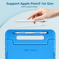 thumbnail image 5 of Fintie Kids Case for iPad 10th Generation (10.9 inch 2022 Model), Kiddie Lightweight Shockproof Kids Friendly Stand Cover with Pencil Holder, Blue, 5 of 9