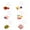 Bubble fish D, variant on Set of 6 Artistic Glass Hanging Fish with Bubble, Window Charm Aquarium Float Decoration for Home and