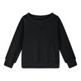thumbnail image 3 of Girls Long Sleeve Casual Pullover Crewneck Sweatshirt for Daily Wear Comfortable Loose Fit Top for Kids Teens, 3 of 5