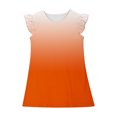 thumbnail image 5 of WQQZJJ Girls Casual Dresses Gradient Color Round Neck Dresses Ruffle Sleeveless Dresses Summer School Party Knee-Length Dresses, 5 of 6