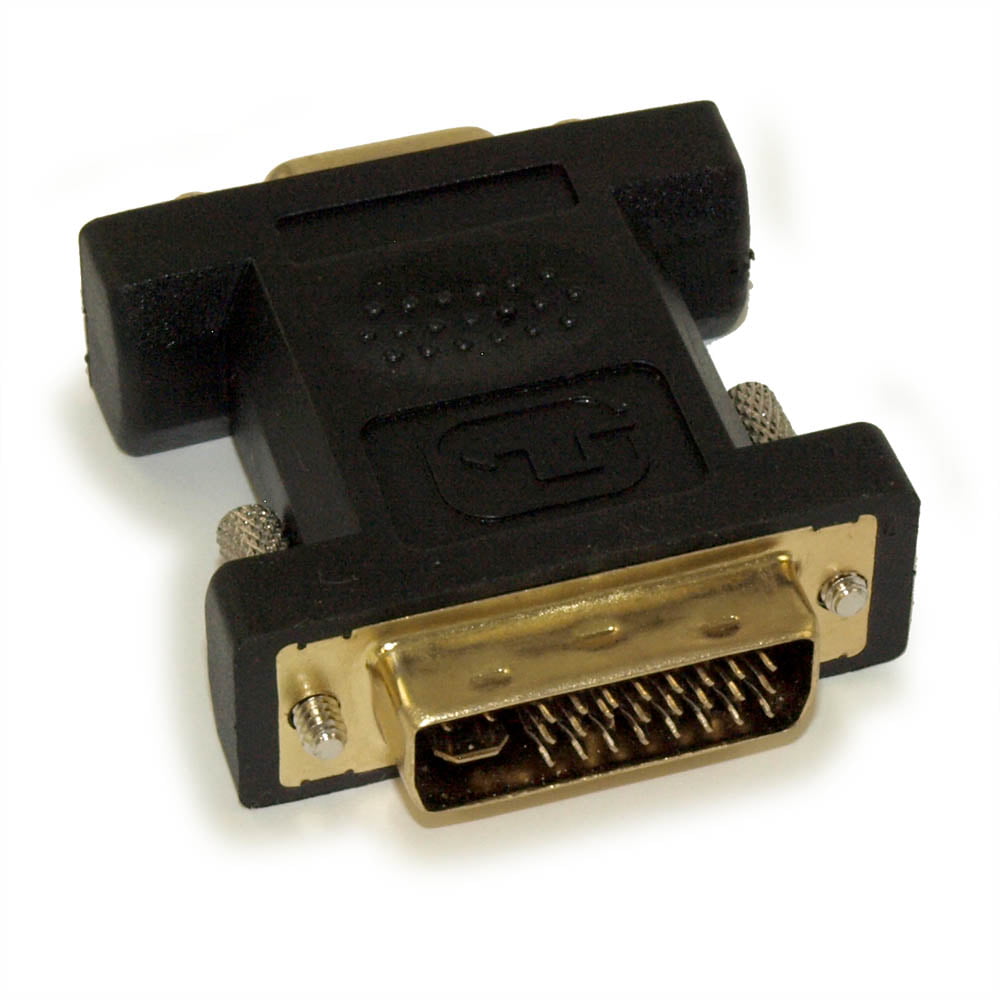 Dvi I Male Analog To Vga 15 Pin Female Adapter Gold Plated