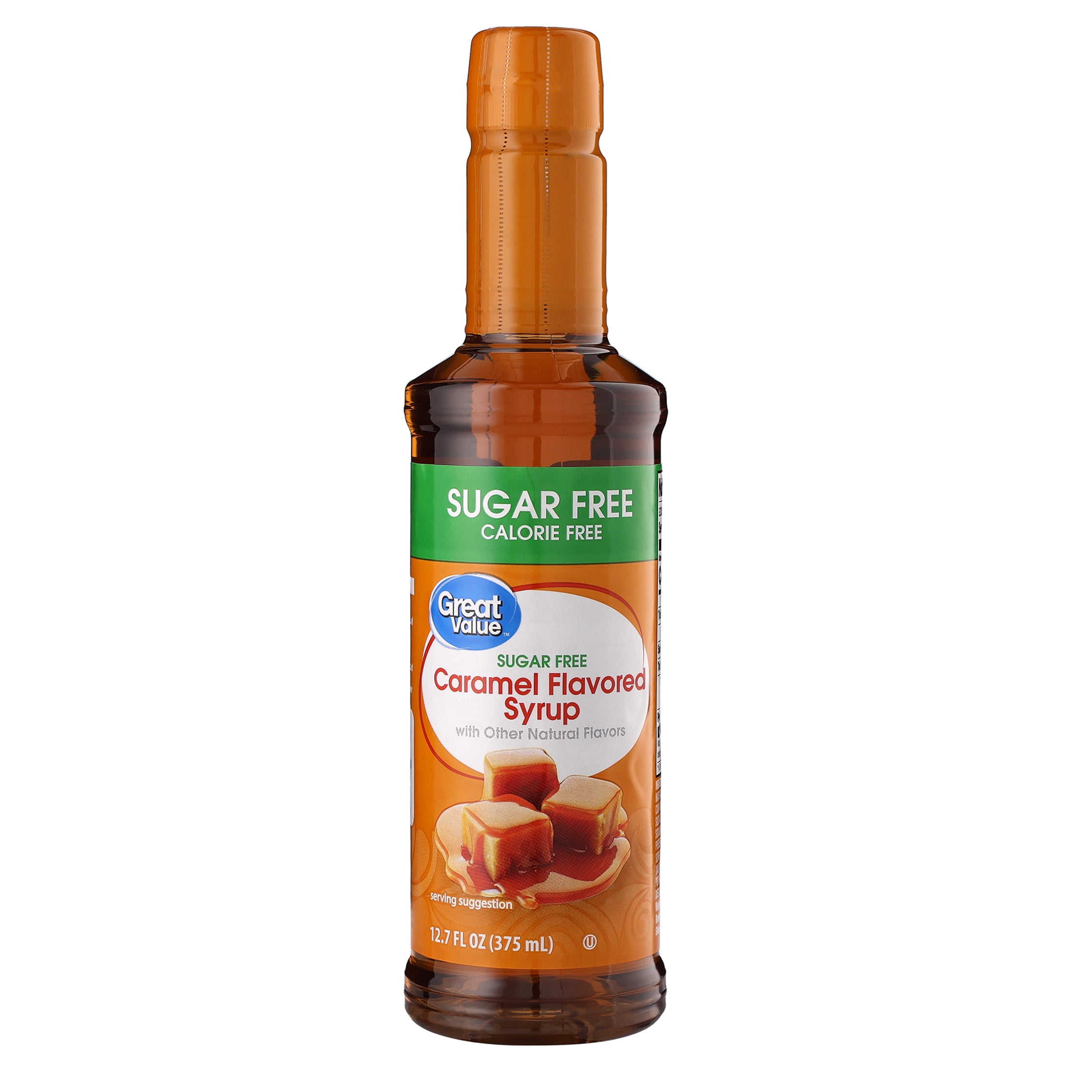 Great Value Sugar Free Caramel Flavored Syrup, 12.7 fl oz
