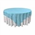 thumbnail image 3 of LA Linen TCpop72x72-TurquoiseLgtP40 Polyester Poplin Square Tablecloth, Light Turquoise - 72 x 72 in., 3 of 3