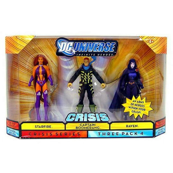 DC Universe Infinite Heroes Starfire, Captain Boomerang & Raven Action Figures