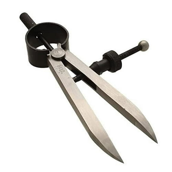 The Beadsmith Stainless Steel Divider Caliper – 3-Inch with Scriber Tips – Bow Spring and Adjusting Screw – for Measuring, Drawing, Drafting, and Leather, Wood, and Metal Work
