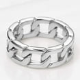 thumbnail image 2 of YAZI Can Engrave Men/Women Cuban Link/Spinner Rings, Size #06-#12, 18K Gold Tone/Stainless Steel/Black (Send Gift Box), 2 of 12