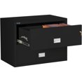 thumbnail image 2 of Phoenix Safe Lateral 38 inch 2-Drawer Fireproof File Cabinet with Key Lock, Water Seal, Black, LAT2W38B, 2 of 5