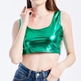 thumbnail image 6 of Ruyang Women's Solid Color Reflective Camisole Slim Fit Interior Versatile Tank Top 50th Birthday Top for Women Slim Fit Streetwear, 6 of 7