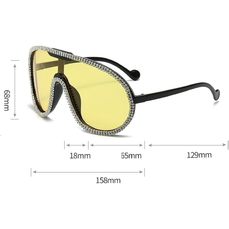 Oversized One Piece Sunglasses For Women Men Fashion Vintage  display picture 3