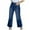 Blue, variant on Tiweut Women's Jeans Wide Leg High Waisted Flare Capri Denim Pants Stretchy Baggy Patch Pockets Lady Trousers Blue,L