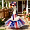thumbnail image 4 of XGFHYJEH 4th of July Porch Goose Outfits 23 inch, Memorial Day Patriotic 250th Porch Goose Clothes, Independence Day Porch Goose Accessories Costume for Outdoor Lawn Yard Garden Decor, 4 of 6