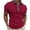 Red, variant on Krdevn Men's Summer Casual Short Sleeved Shirt Solid Color Three Button Men's Shoulder Shirt,4XL