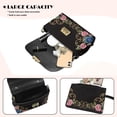 thumbnail image 4 of KUIFORTI Pink Rose Women's Crossbody Bag Easy to Carry Lightweight Medium Shoulder Handbags Leather Soft Purse Shoulder Bags with Chain Strap for Work Shopping, 4 of 7