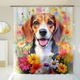 thumbnail image 3 of Welcome Spring Summer Beagle Portrait Flower Blue Sky Shower Curtain Beagles Dog Lover Gifts Idea Waterproof Bathroom Bathtub Curtain - 12001, 3 of 5