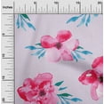 thumbnail image 1 of oneOone Cotton Poplin Fabric Watercolor Leaves & Flower Floral Print Sewing Fabric BTY 56 Inch Wide, 1 of 4