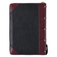 thumbnail image 2 of KJV Study Bible, Standard Print Faux Leather - Thumb Index, King James Version Holy Bible, Burgundy/Black, Zipper Closure, 2 of 5