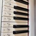 thumbnail image 4 of multicolor Piano keyboard stickers, bold letter piano stickers, 4 of 5
