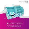 thumbnail image 2 of French KOKO Large PU Leather Desk Organizer Pen Holder Office Accessories Women Kids Girls Work School Supplies - Cute Cactus, 2 of 5