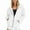 White, variant on Enjoytime Women's Full Zip Up Hoodie Solid Color Long Sleeve Hooded Sweatshirts with Pockets Casual Fashion Tops