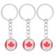 thumbnail image 1 of 3pcs National Flag Keychains Canada Key Rings Keychain Pendants Car Pendants, 1 of 4