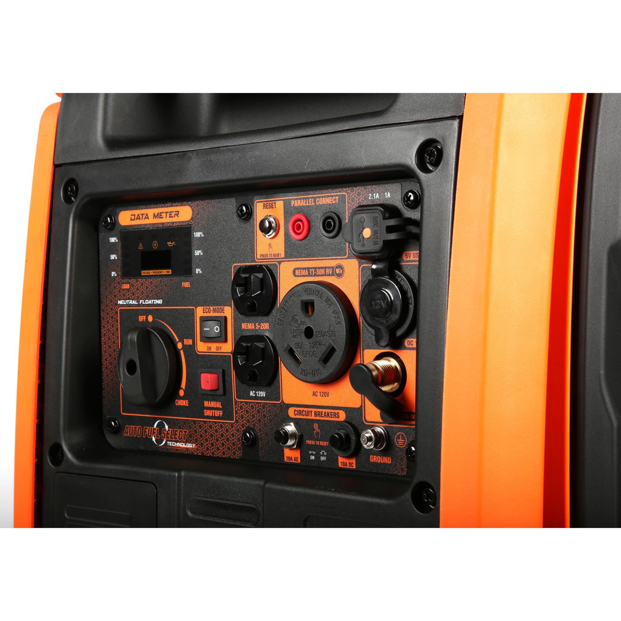 WEN Super Quiet 4500-Watt Dual Fuel RV-Ready Portable Inverter Generator with Fuel Shut-Off (DF450i)