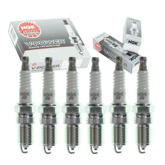 6 pc NGK V-Power Spark Plugs compatible with Ford Escape 3.0L V6 2001-2008
