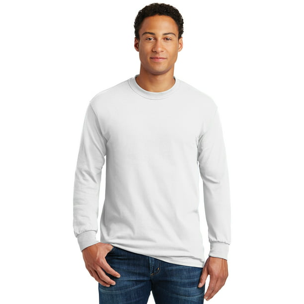 Heavy Cotton 100% Cotton Long Sleeve T-Shirt - Walmart.com