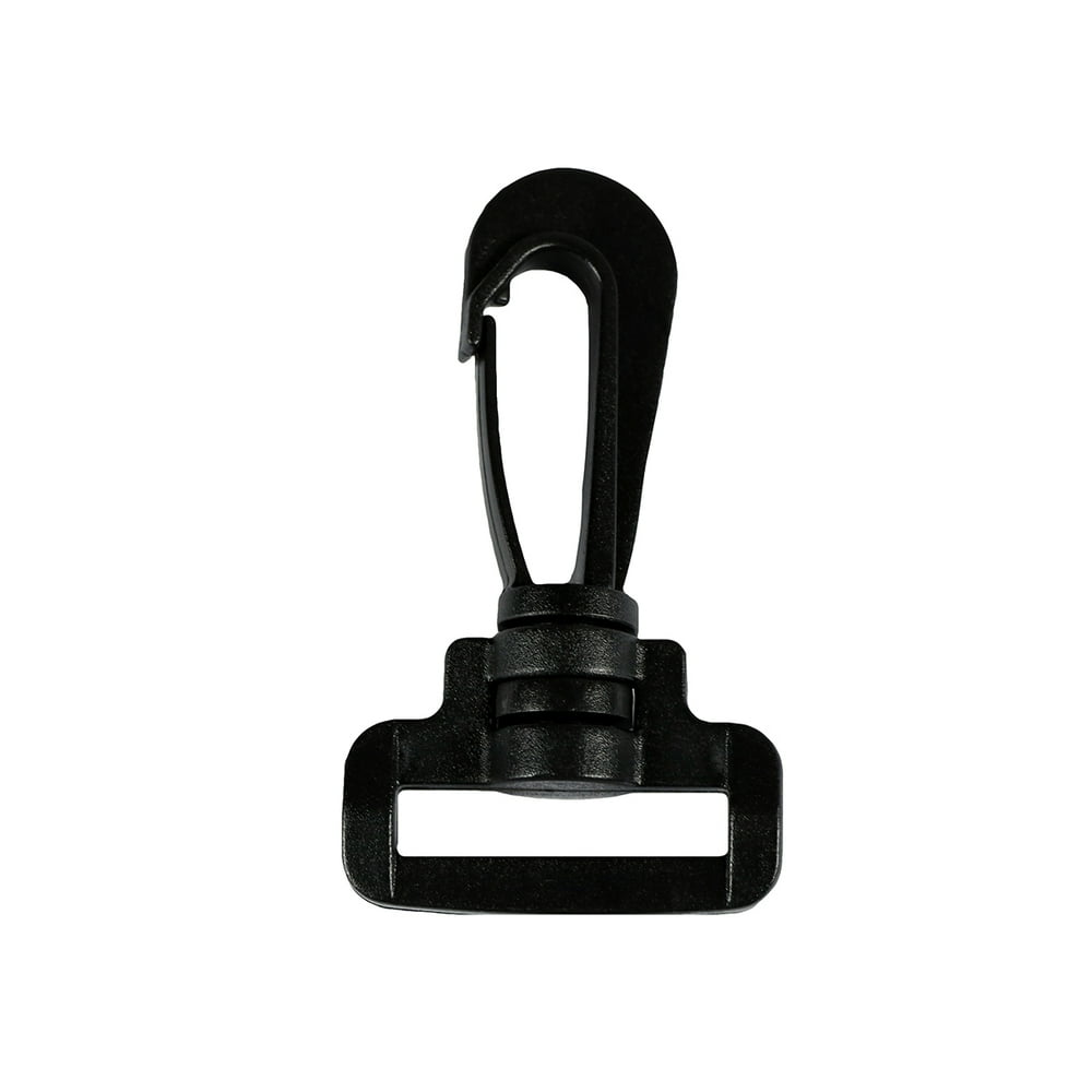 Strapworks 2 Inch Plastic Rotating Snap Hooks Black Heavy Duty Swivel