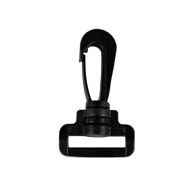Strapworks 1 Inch Plastic Rotating Snap Hooks Black Heavy Duty Swivel