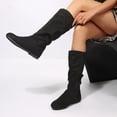 thumbnail image 6 of Fnooota Women's Knee High Boots, Round Toe Non Slip Side Zipper Fashion Fall Winter Shoes Black Size 9.5, 6 of 9
