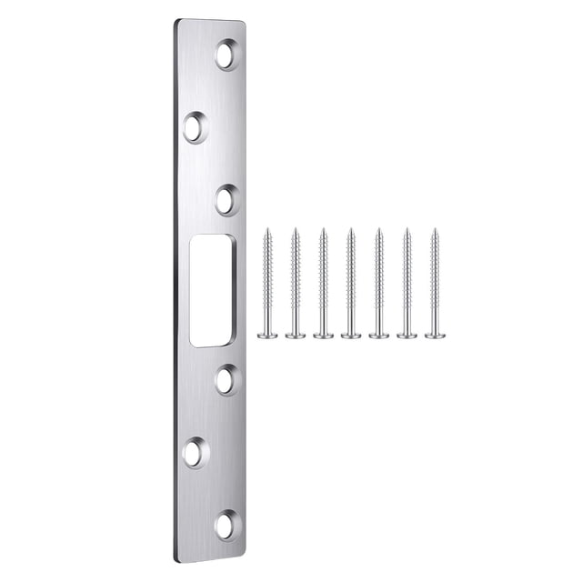 Placas de cierre de acero inoxidable para puertas, incluyendo tornillos, para oficinas y viviendas. 1 unidad