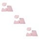 thumbnail image 3 of Wosthever Juego de 3 alfombras de baño de secado rápido con fondo antideslizante Textura Alfombras de baño de fácil limpieza Rosa claro Type1 NO1, 3 of 6