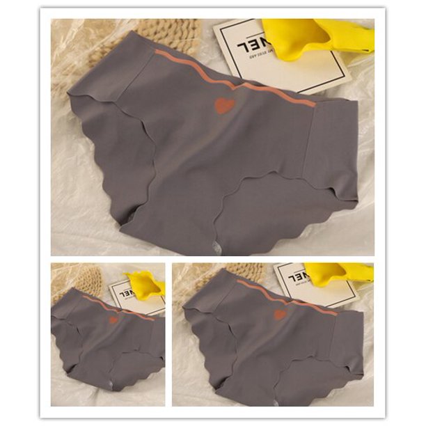 Bragas sexys de seda de hielo para M-XL, ropa interior sin costuras, bragas de cintura media, lencería íntima para niñas, 3 uds./Set