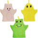 thumbnail image 1 of Juego de 3 manoplas de baño para bebé diseñadas en un lindo estilo amarillo esmerilado suave, manoplas de toalla para baño y baby shower JM, 1 of 5