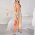 thumbnail image 3 of Goofa The Sunset of Dandelion Printed Women’s 2 Piece Pajama Set Super,Pajamas Women's Long Sleeve Sleepwear Soft Button Down Loungewear Pjs Lounge Set Nightwear-, 3 of 9