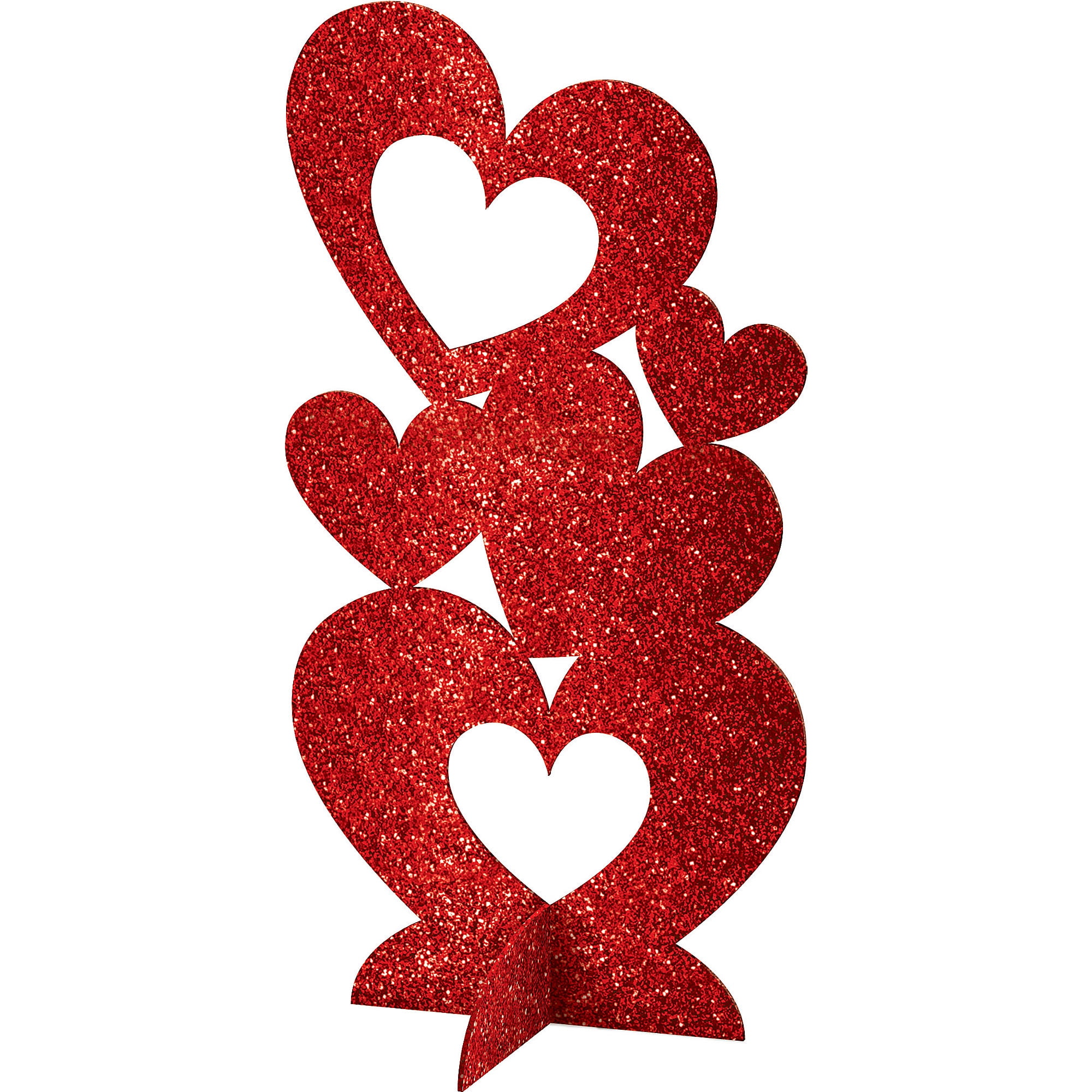 Holiday Party Supplies Amscan Radiant Valentines Day 3D Glitter Hearts