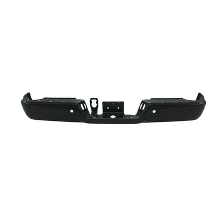 REAR STEP BUMPER FACE BAR; BLACK/PAINT TO MATCH; FOR USE WITHOUT DUAL