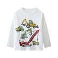 thumbnail image 3 of HILEELANG Toddler Boys' Cotton Crewneck T-Shirt Christmas Excavator Graphic, 3 Packs, 18M-8Years, 3 of 5