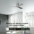 thumbnail image 4 of Matthews Fan Company IR3H-BN-BW-60 Irene 60" Brushed Nickel Hugger Ceiling Fan with 3 Barn Wood Blades, Remote and Wall Control, Indoor/Outdoor Damp Rated, 4 of 6