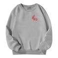 thumbnail image 4 of WOYY Girl's Cute Sweatshirt Preppy Graphic Crewneck Long Sleeve Pullover Top, Sizes 3-14, 4 of 6