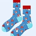 thumbnail image 2 of Mushroom Pattern Socks from the Sock Panda (Adult Large - Men's Shoe Sizes 8-12), 2 of 3