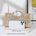 thumbnail image 2 of Jaucin Wedding Clutch Silver Purse for Women Evening Dress Purses Formal, 2 of 16