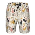 thumbnail image 4 of Naloa Cartoon Chickens Men's Beach Shorts, Surfing shorts, Swim trunks, Quick Dry Swim Trunks for Surfing Beach Fun - Medium, 4 of 9