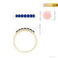 thumbnail image 4 of Angara Natural 0.63 Ct. Blue Sapphire Non Eternity Wedding Band in 14K Yellow Gold for Women (Ring Size: 3), 4 of 9