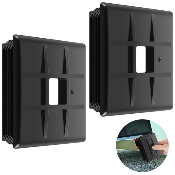 NUAHRHY 2Pcs 4" RV Bumper End Cap for Camper and Travel Trailer RV Bumper Plug End Cap with Secure Latch